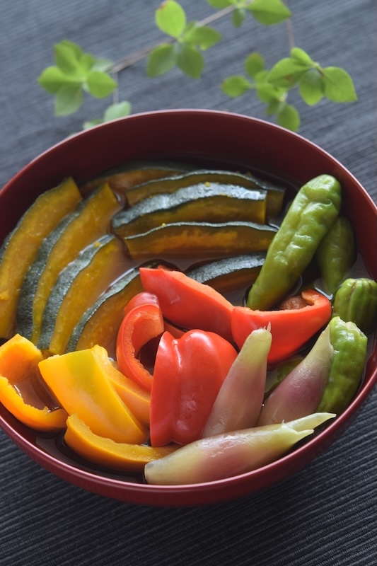 夏冷えさんに！夏野菜の蒸し浸し
